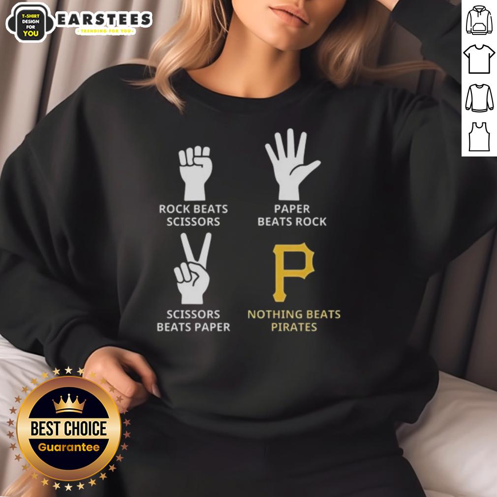 Nice Pittsburgh Pirates Nothing Beats Rock Beats Scissors Paper Beats Rock Scissors Beats Paper T-Shirt - Image 5