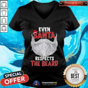 Alternative view of Official Even Santa Respects The Beard Shirt
