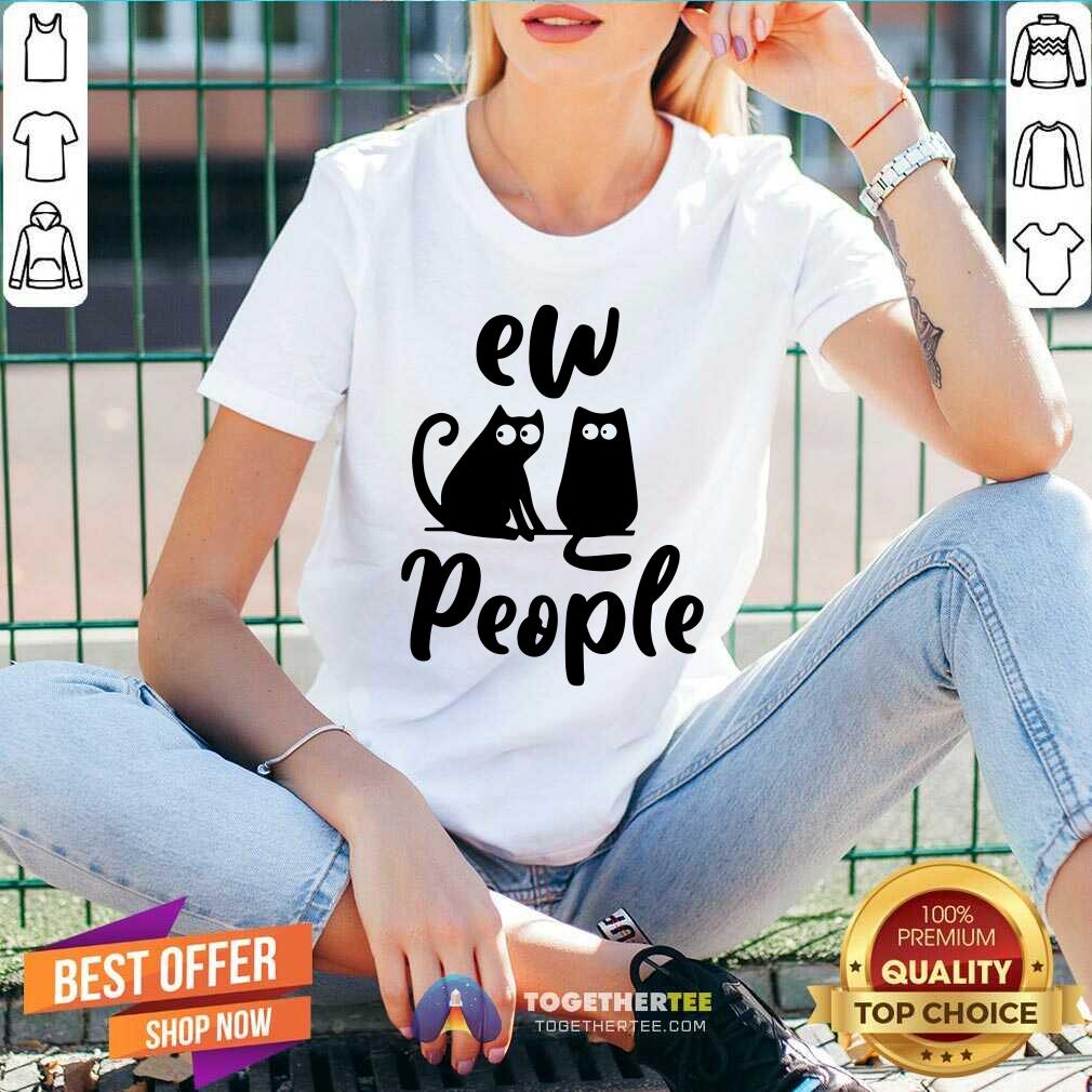 Lovely Ew People Two Cat Shirt - Image 3