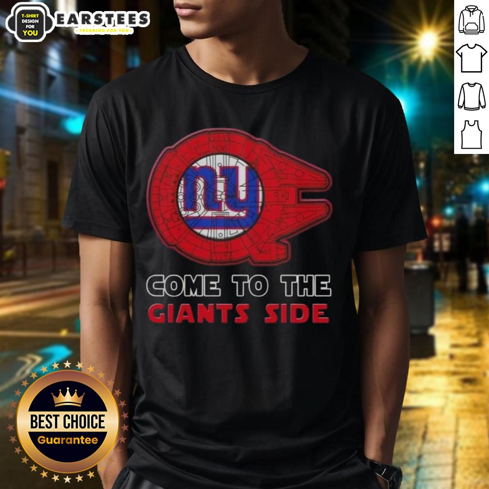 Awesome Star Wars Come To The New York Giants Side T-Shirt