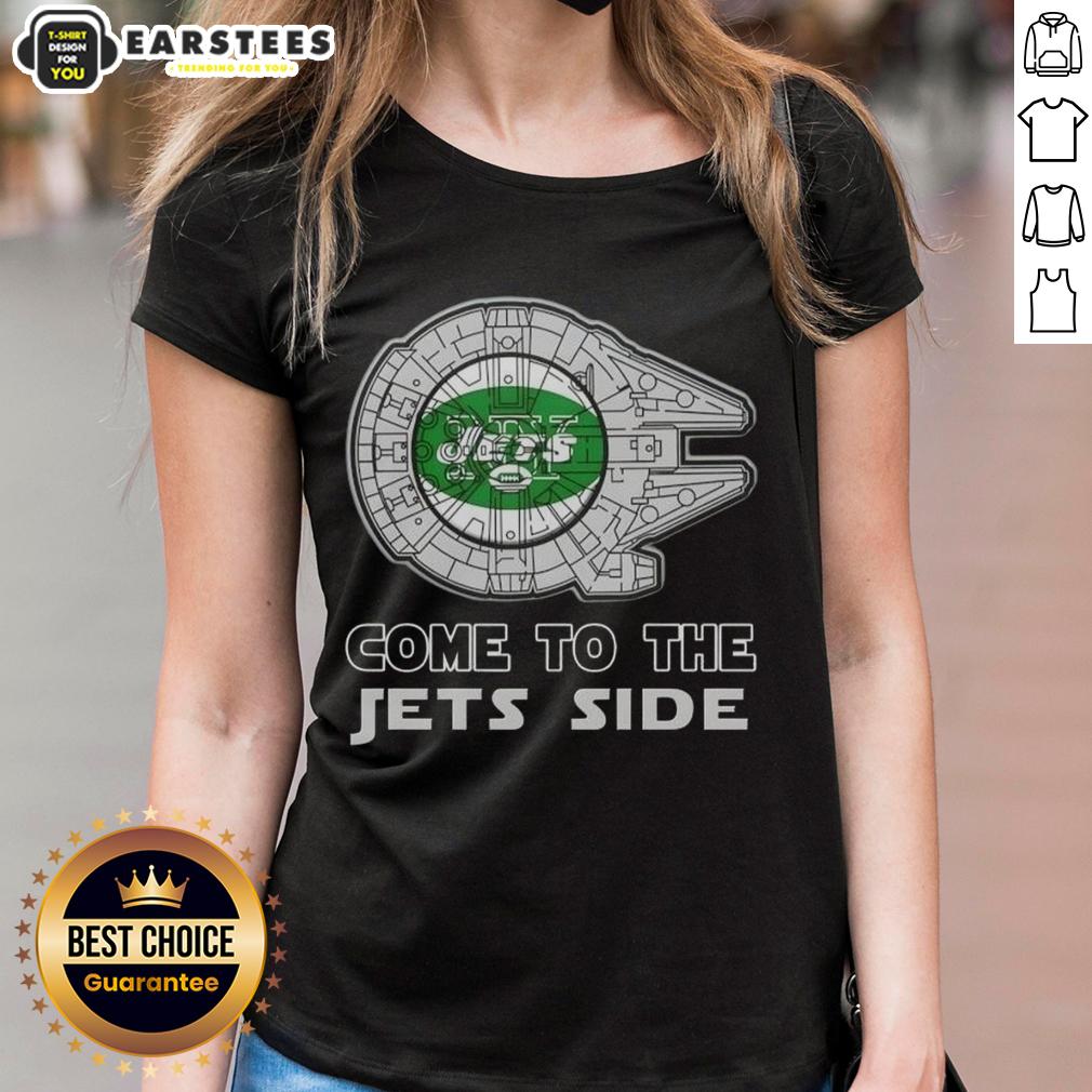 Awesome Star Wars Come To The New York Jets Side T-Shirt - Image 3
