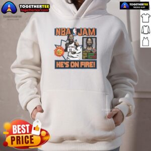 Alternative view of Nice Jalen Brunson New York Knicks Homage NBA Jam T-Shirt