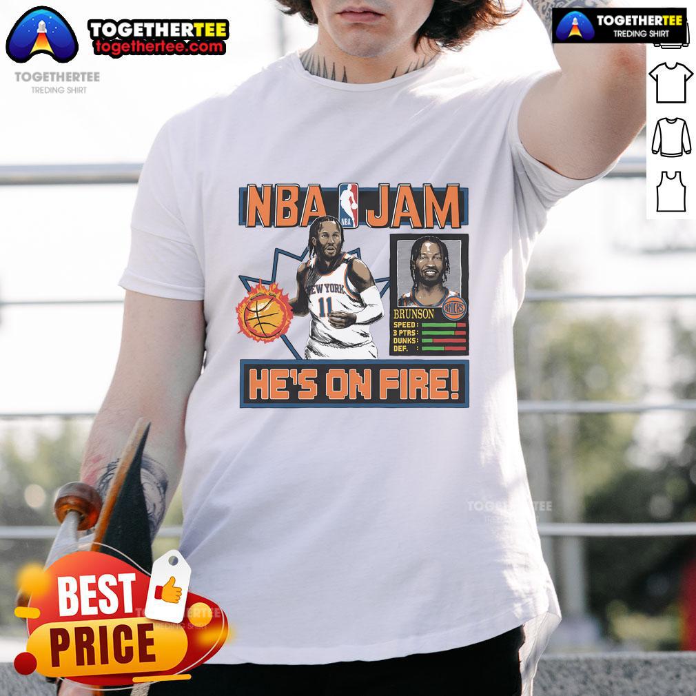 Nice Jalen Brunson New York Knicks Homage NBA Jam T-Shirt