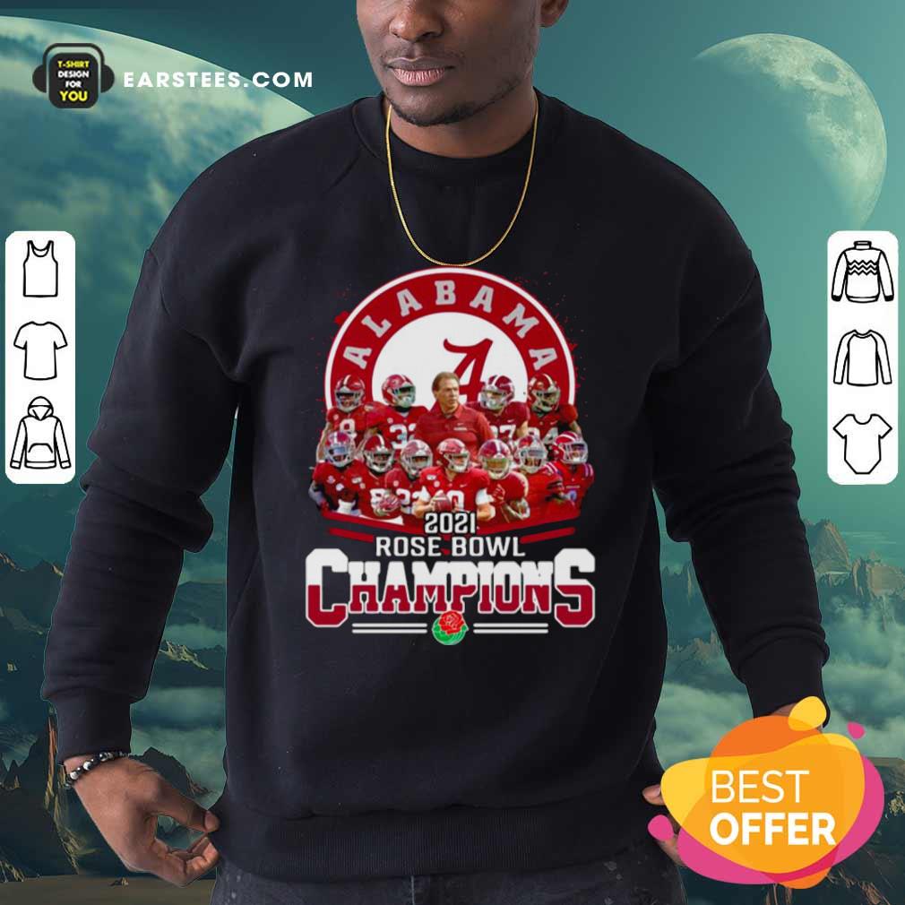 Pretty Alabama Crimson Tide 2021 Rose Bowl Champions Shirt - Image 5