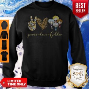 Alternative view of Premium Peace Love Golden Printed Apparels Shirt