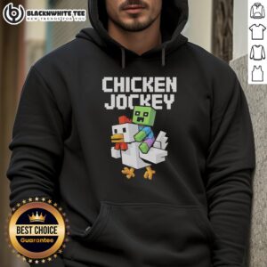 Alternative view of Awesome Chicken Jockey Pixel Funny Lover Game Present Friends T-Shirt