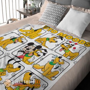 Alternative view of Perfect Cute Disney Pluto Dog And Friends Pluto Dog Moods Blanket Customize Blanket