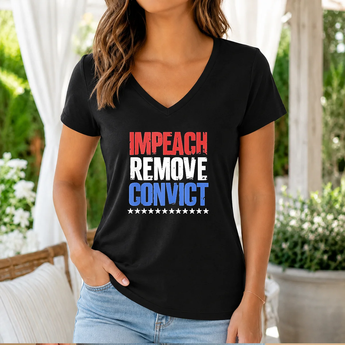 Official Impeach Remove Convict Stars Shirt - Image 2