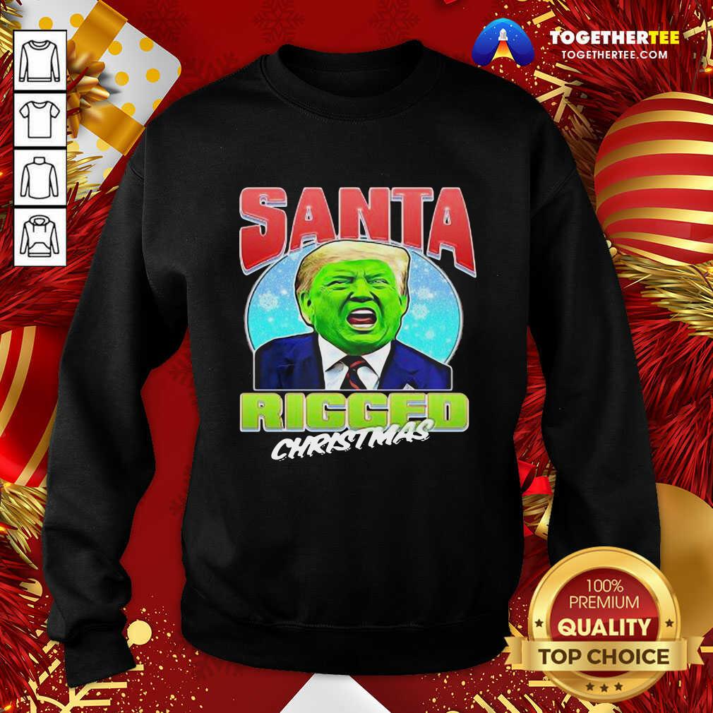 Original Santa Ricced Christmas Donald Trump Election Shirt - Image 4