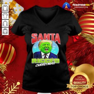 Alternative view of Original Santa Ricced Christmas Donald Trump Election Shirt