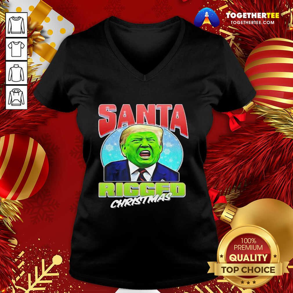 Original Santa Ricced Christmas Donald Trump Election Shirt - Image 2