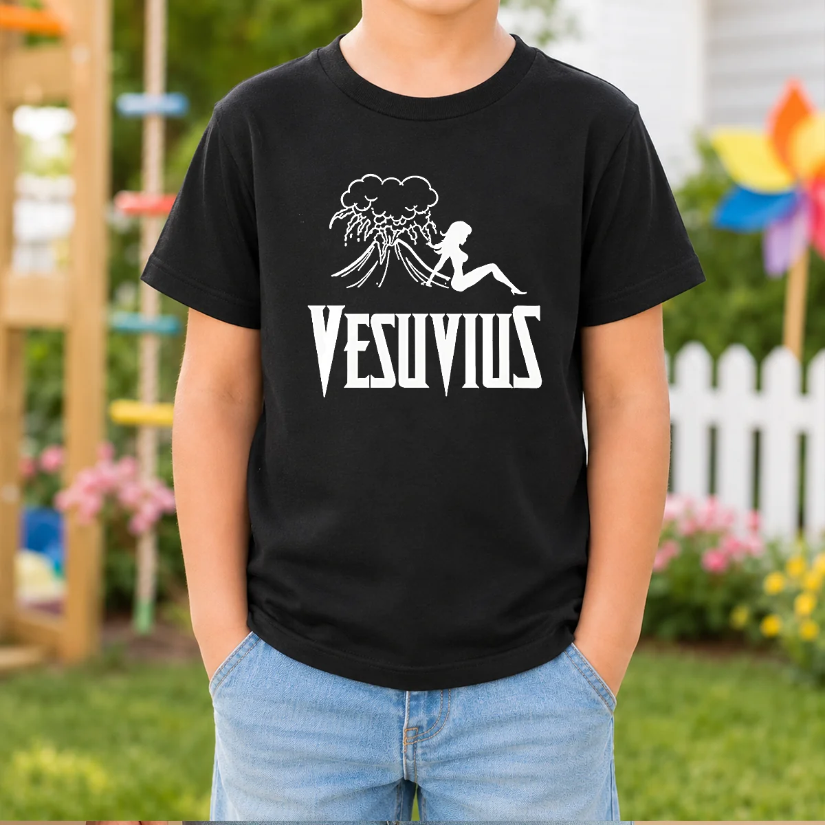 Top Vesuvius Volcano Pin Up Girl Retro Italy Shirt - Image 9