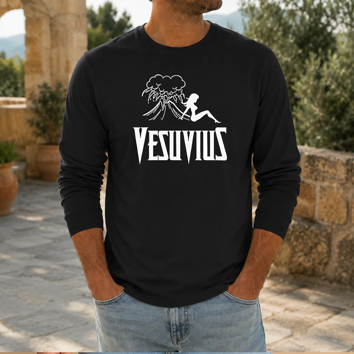 Top Vesuvius Volcano Pin Up Girl Retro Italy Shirt - Image 5