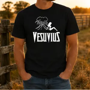 Top Vesuvius Volcano Pin Up Girl Retro Italy Shirt