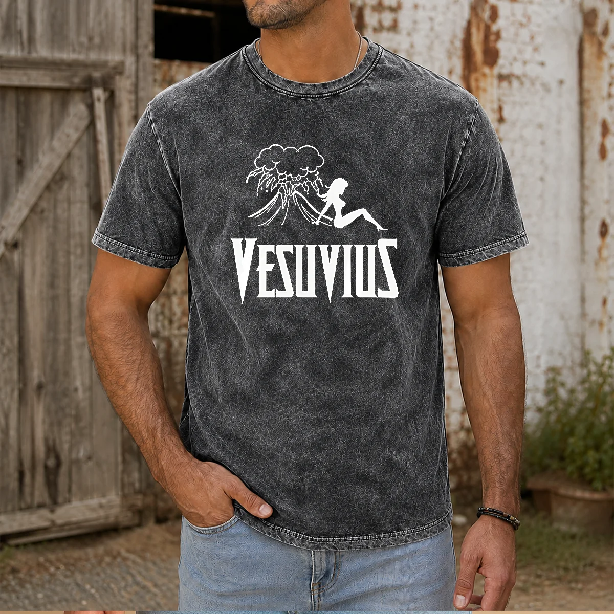 Top Vesuvius Volcano Pin Up Girl Retro Italy Shirt - Image 8