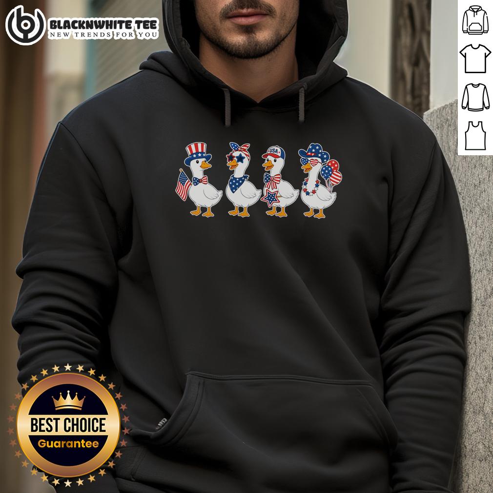 Good Fourth Of July Patriotic Goose Group T-Shirt - Image 2