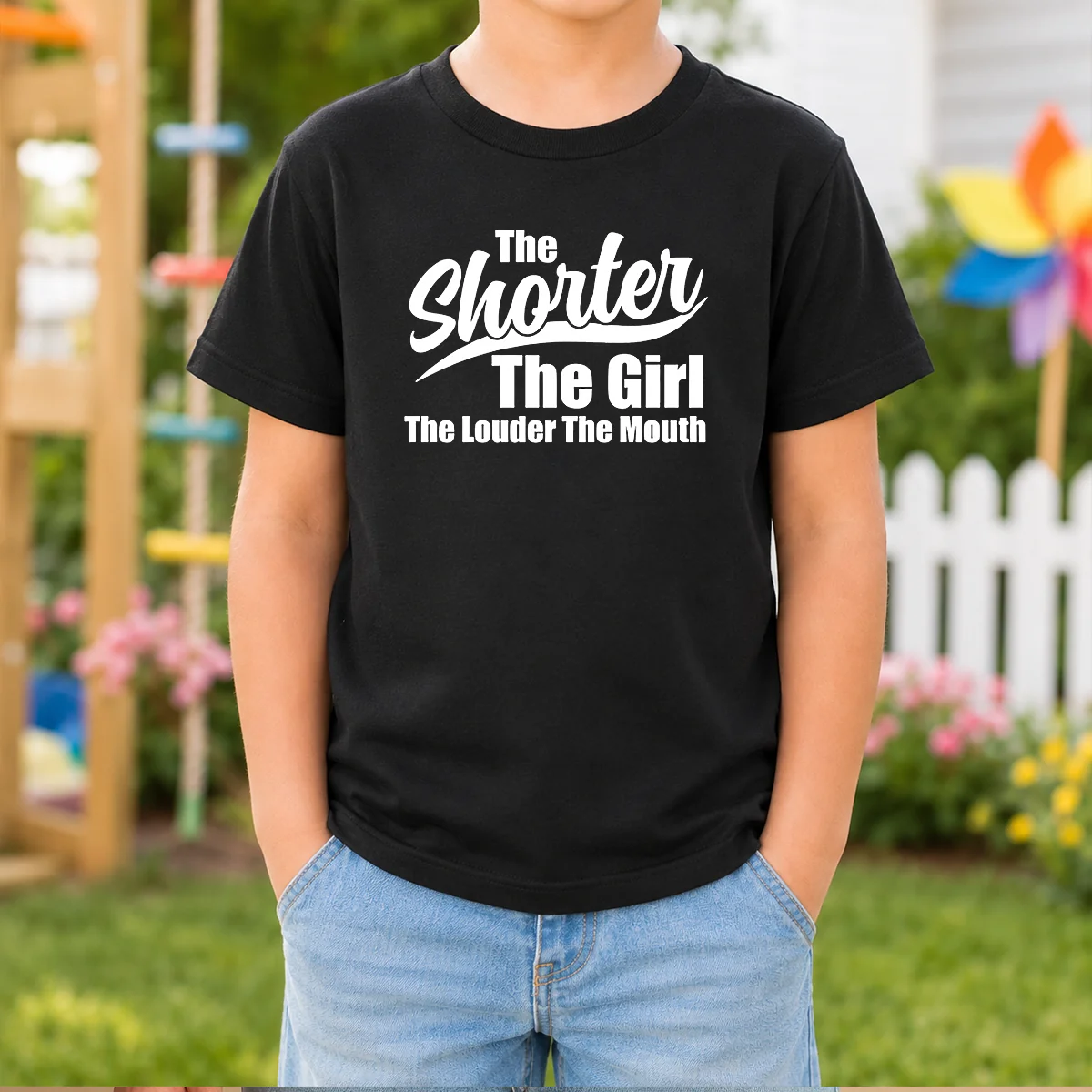Top The Shorter Girl Louder Mouth Shirt - Image 9