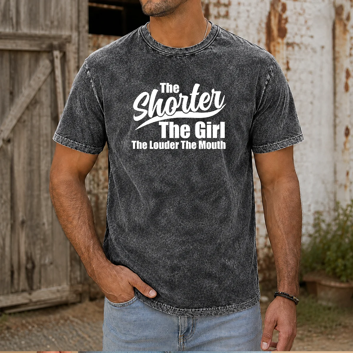 Top The Shorter Girl Louder Mouth Shirt - Image 5