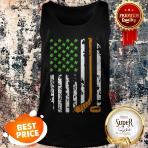 Alternative view of Nice Irish American Hockey Flag Gift St Patrick’s Day Shirt