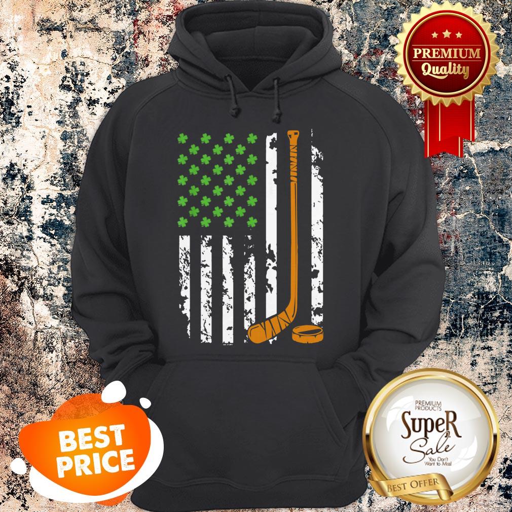 Nice Irish American Hockey Flag Gift St Patrick’s Day Shirt - Image 5