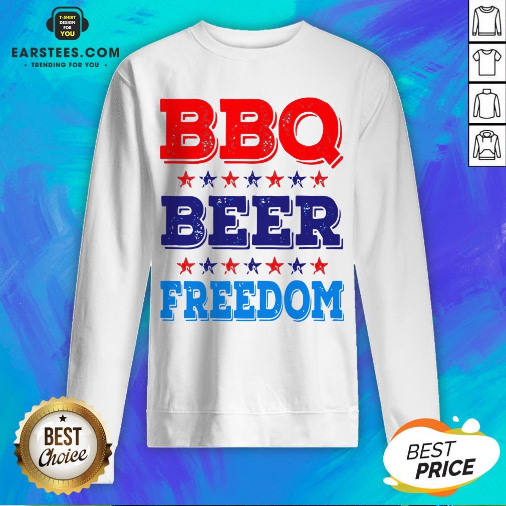 Funny Bbq Beer And FreedomTee Shirt - Image 4