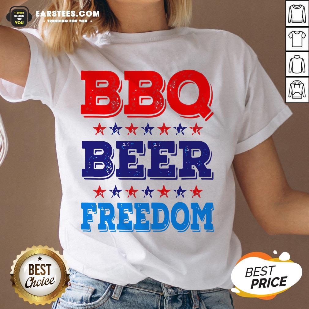 Funny Bbq Beer And FreedomTee Shirt - Image 2