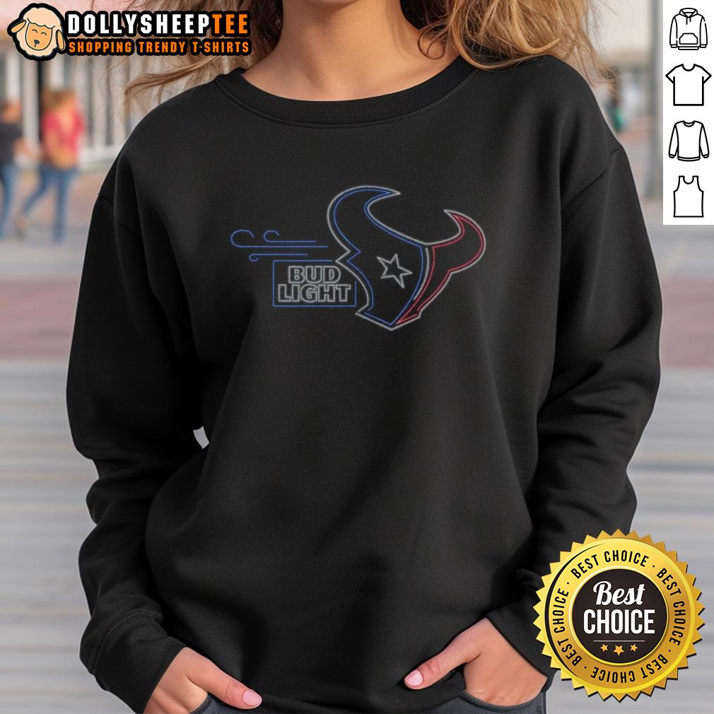 Nice Bud Light Houston Texans T-Shirt - Image 5