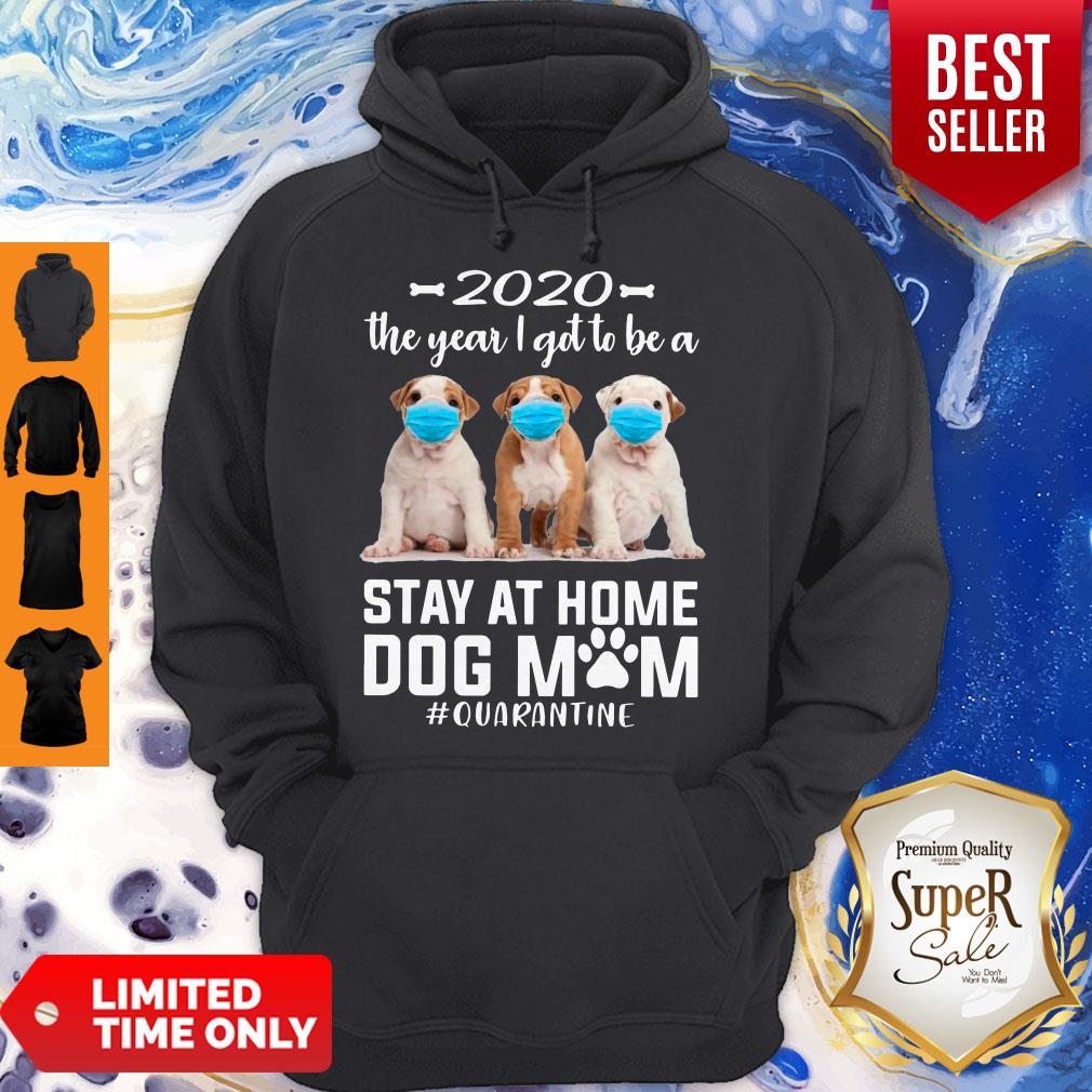 Funny 2020 The Year I Got To Be A Stay At Home PitBull Dog Mom Quarantine Shirt - Image 2