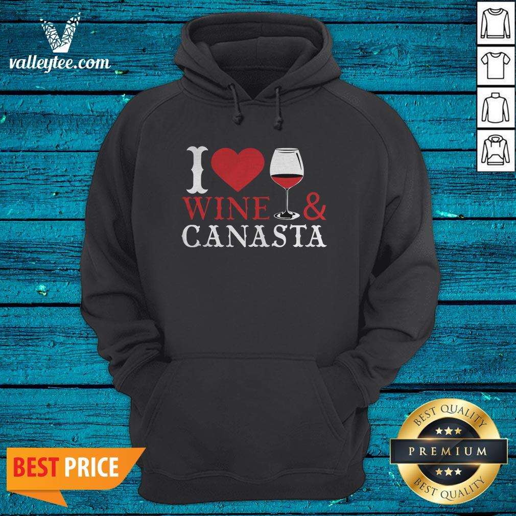 Sweet I Love Wine Canasta Card Game Lover Gift Cute Shirt - Image 3