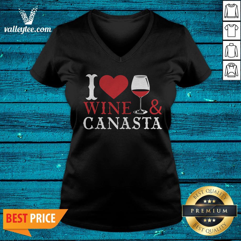 Sweet I Love Wine Canasta Card Game Lover Gift Cute Shirt - Image 5