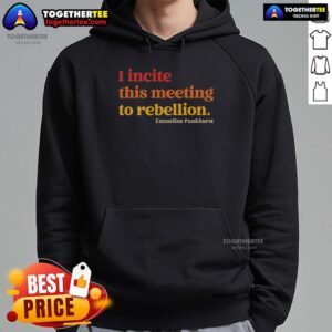 Alternative view of Premiumi Incite This Meeting To Rebellion Essential Quote T-Shirt