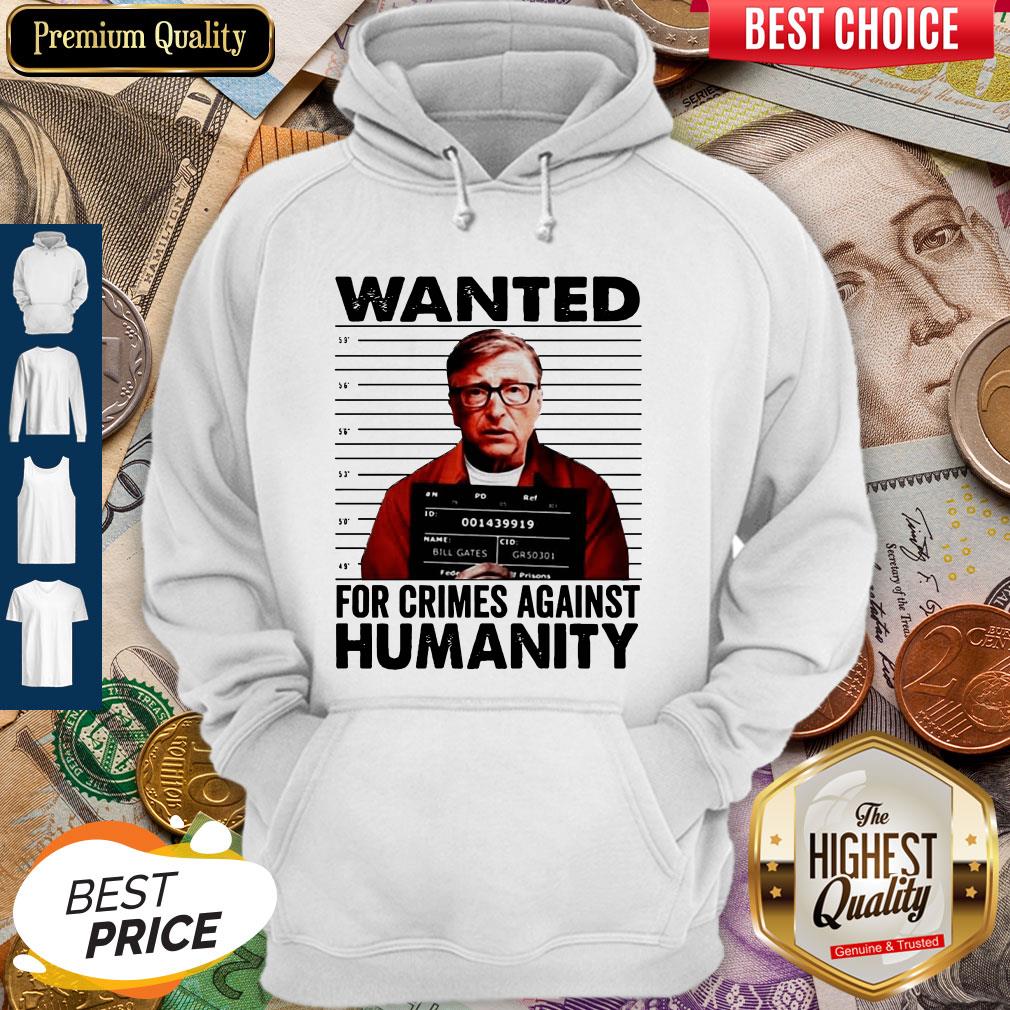 Wanted For Crimes Against Humanity Bill Gate Sunset White Shirt - Image 5