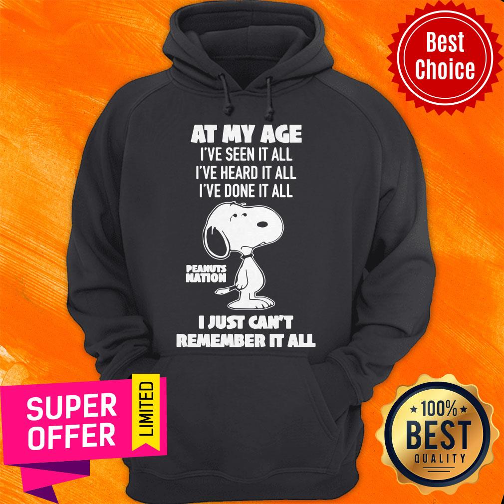 At My Age I’ve Seen DoneHeard It All Peanuts Nation I Just Can’t Remember It All Shirt - Image 3