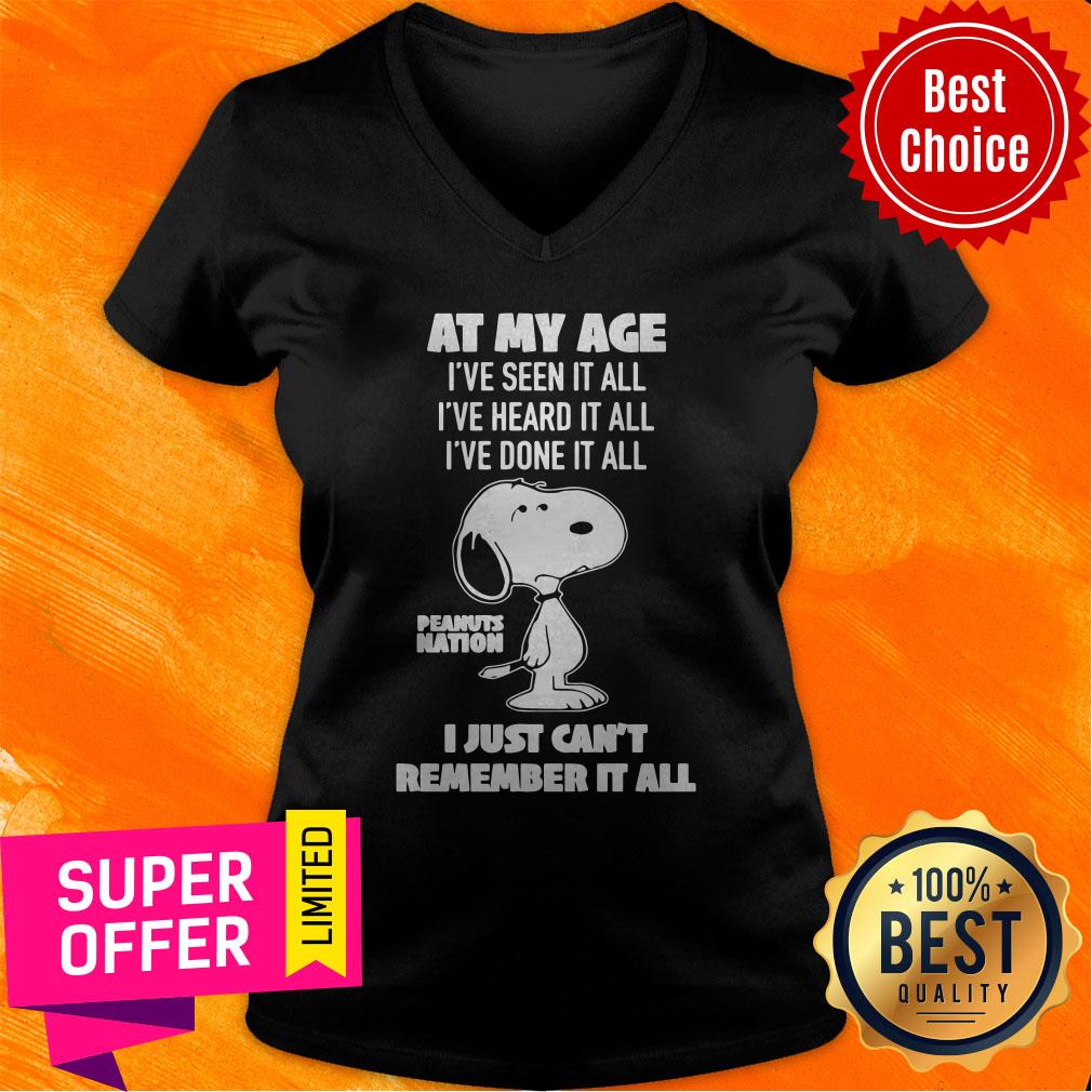 At My Age I’ve Seen DoneHeard It All Peanuts Nation I Just Can’t Remember It All Shirt - Image 4