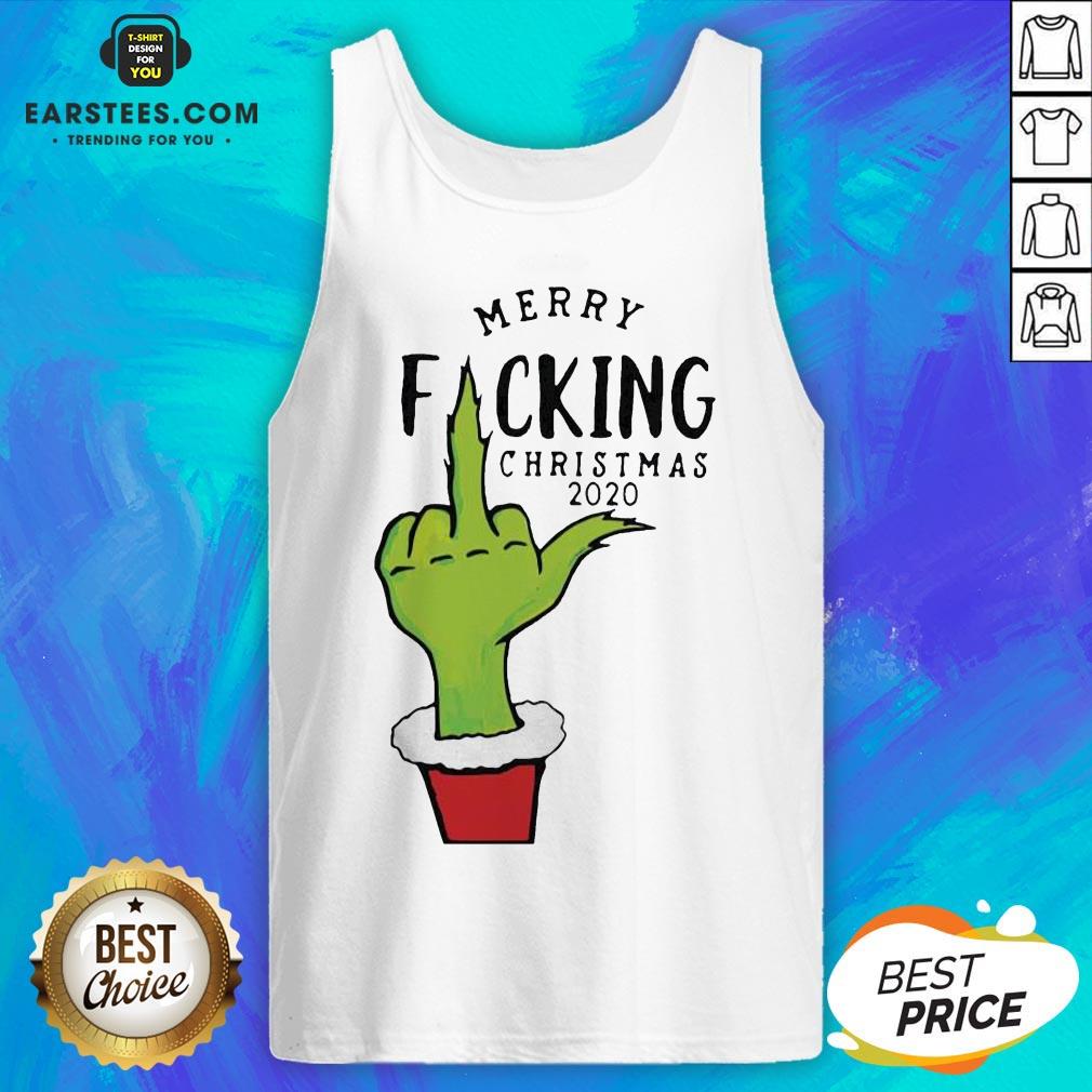 Hot The Grinch Hand Merry Fucking Christmas 2020 Shirt - Image 5