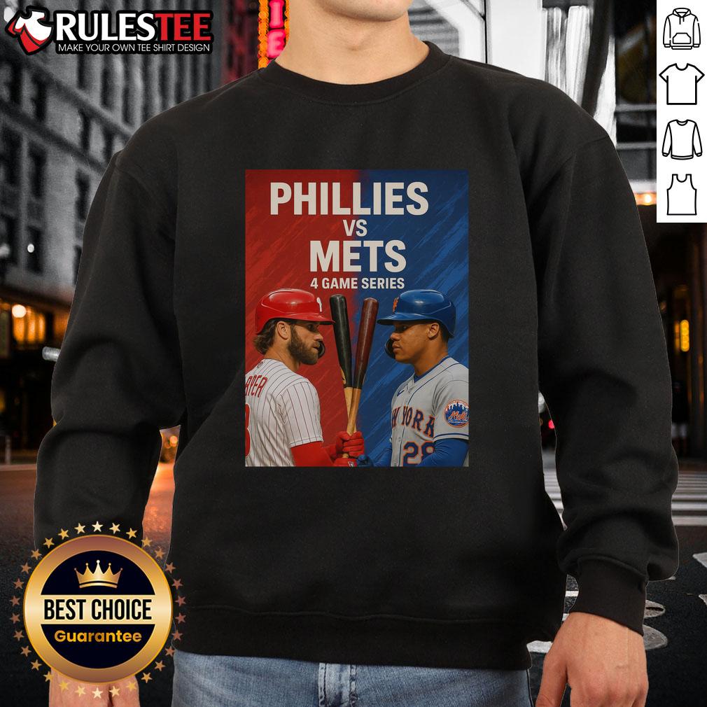 Top Philadelphia Phillies vs New York Mets MLB 4 Game Series T-Shirt - Image 5