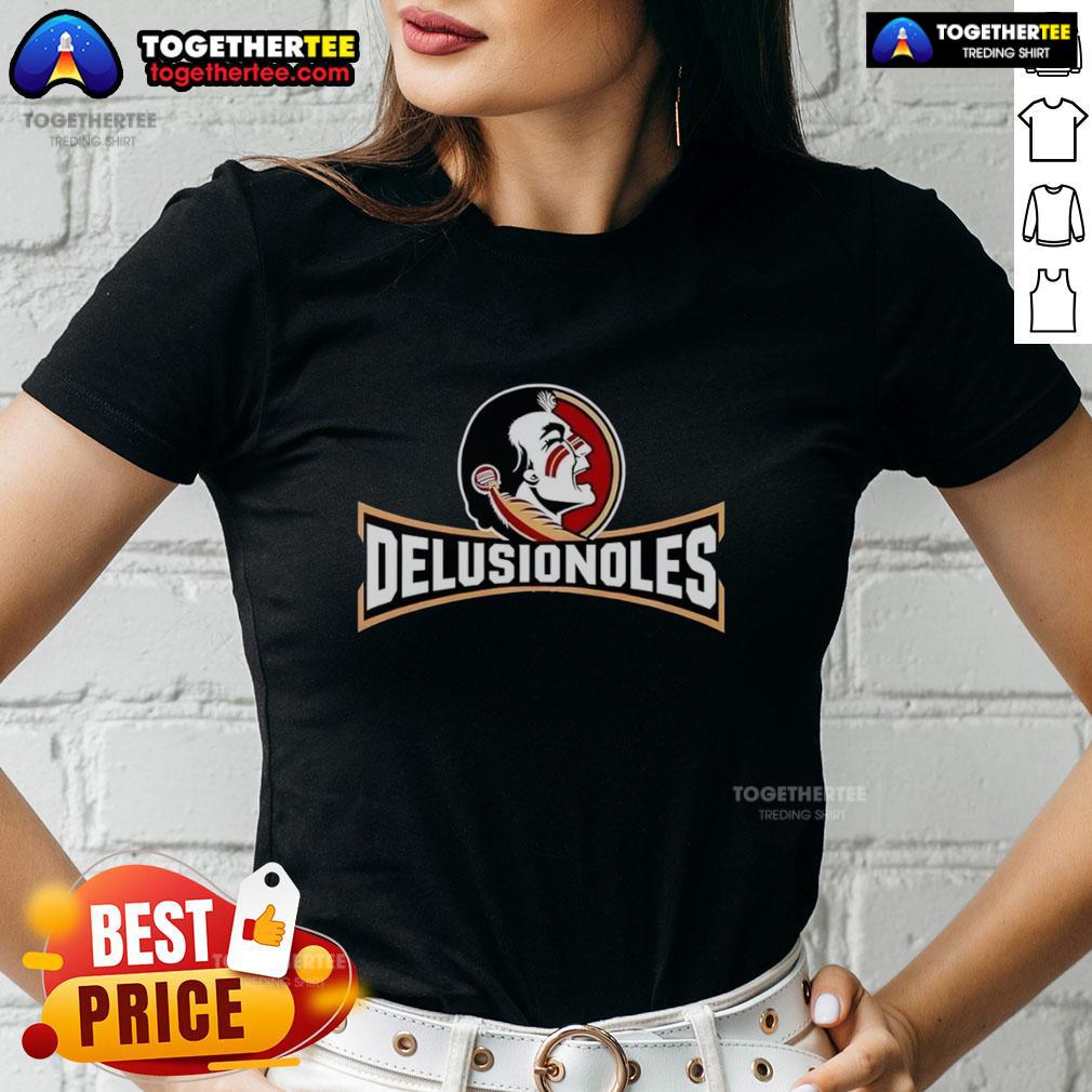Awesome Florida State Seminoles Delusionoles Logo T-Shirt - Image 3