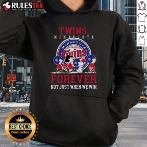 Alternative view of Happy Peanuts Charlie Brown Snoopy Minnesota Twins Baseball Forever Not Just When We Win T-Shirt