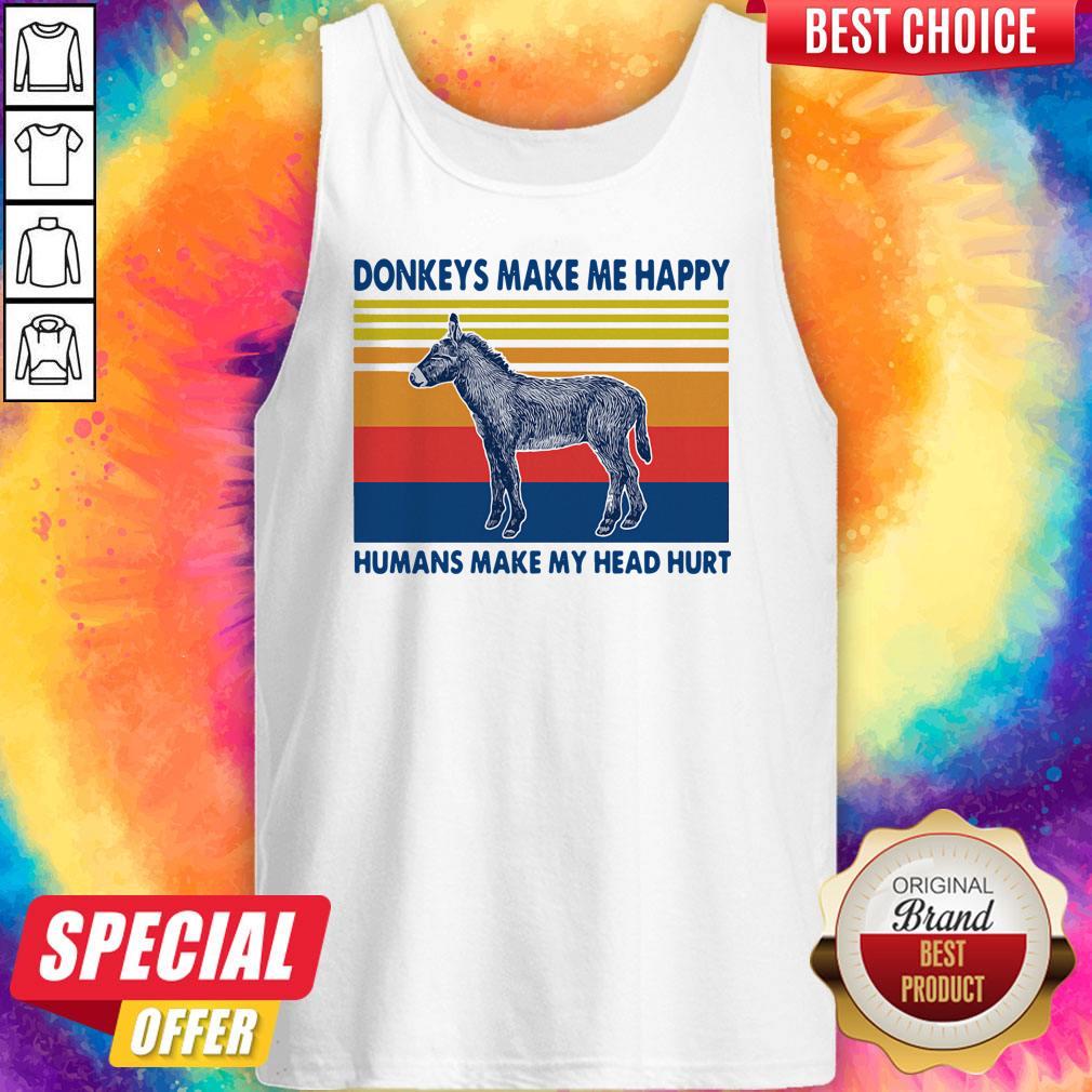 Donkeys Make Me Happy Humans Make My Head Hurt Shirt - Image 2