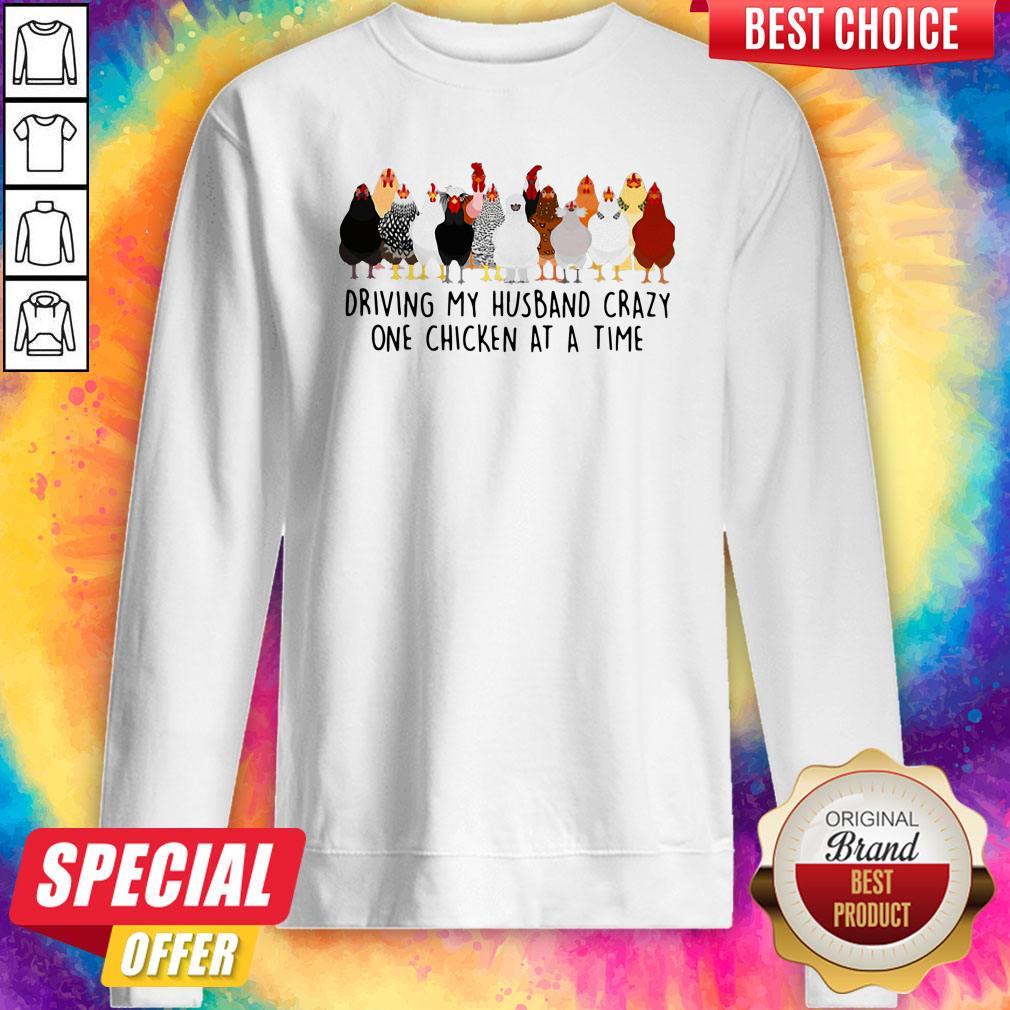 Driving My Husband Crazy One Chicken At A Time Shirt - Image 3