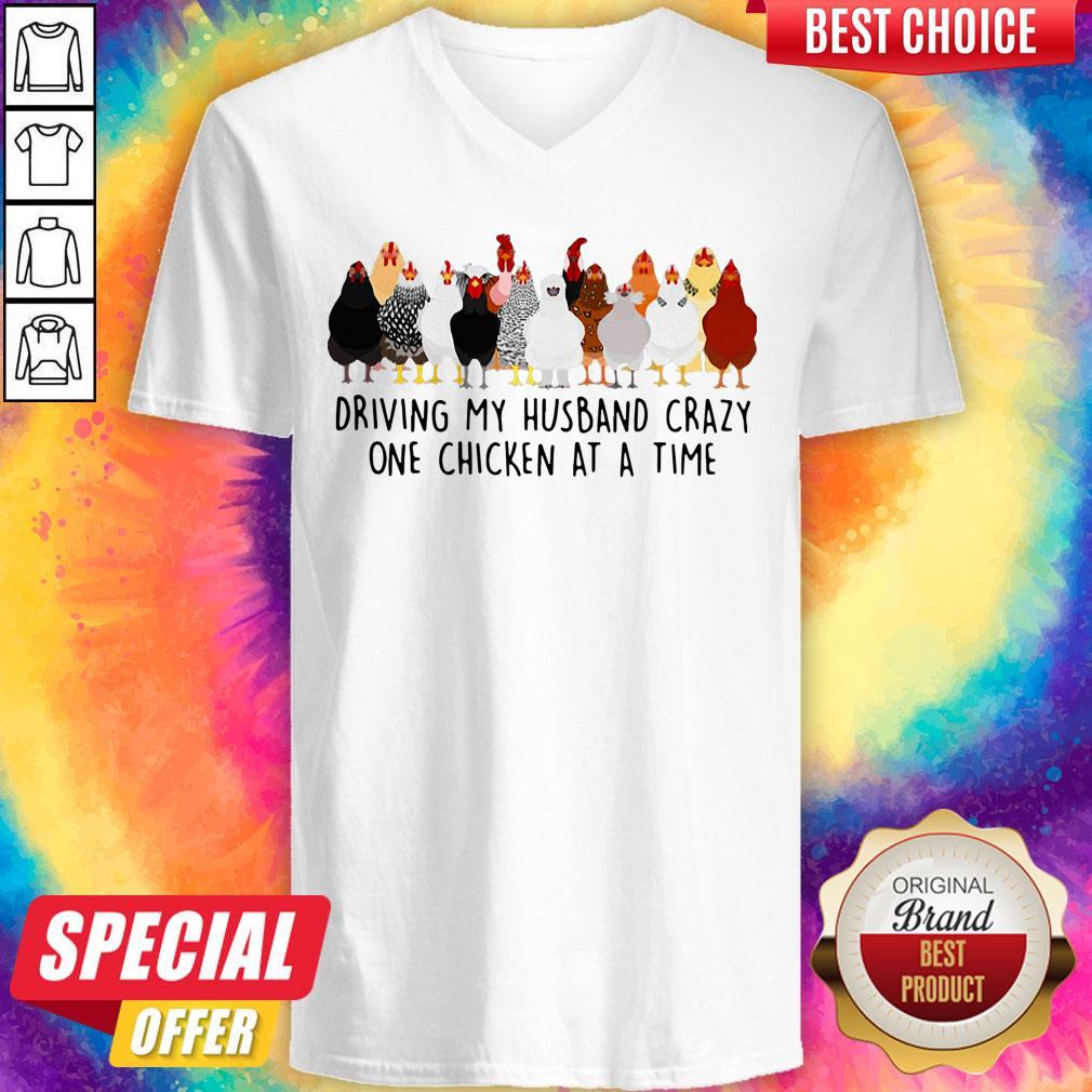 Driving My Husband Crazy One Chicken At A Time Shirt - Image 5