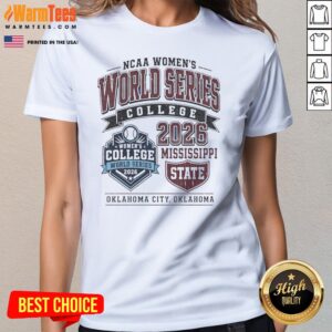 Alternative view of Funny Mississippi State NCAA World Series 2026 Oklahoma City College Softball Fan Shirt