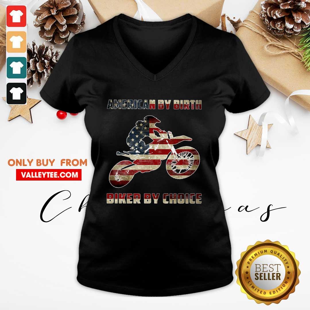 American By Birth Biker By Choice Shirt - Image 3