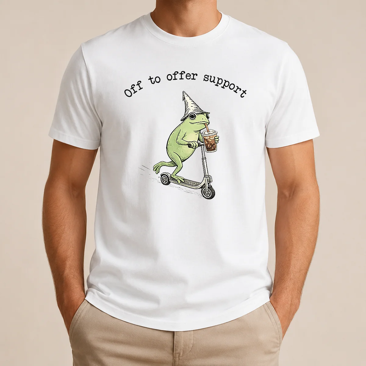 Hot Nice Support Staff Paraprofessional Back To School Frog Iced Coffee Shirt