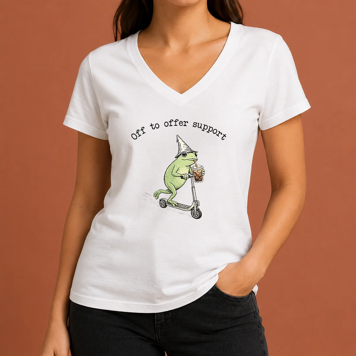 Hot Nice Support Staff Paraprofessional Back To School Frog Iced Coffee Shirt - Image 2