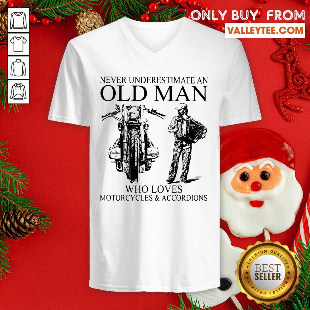 Old Man Motorcycles And Accordion Shirt - Image 3