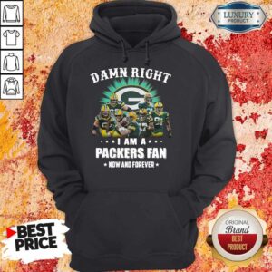 Alternative view of Sprint Football Damn Right I Am A Packers Fan Now And Forever Shirt