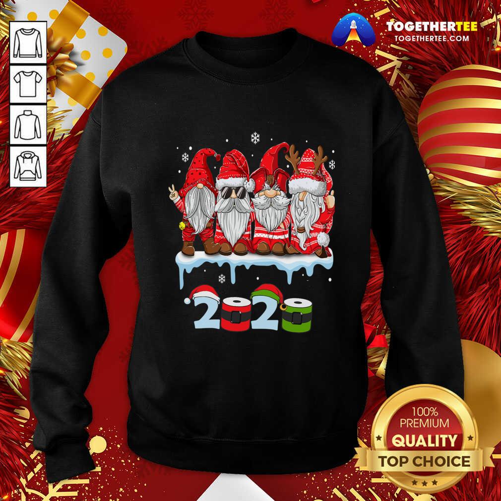 Good Merry Christmas Gnomes Wear Mask 2020 Quarantine Xmas Shirt - Image 4