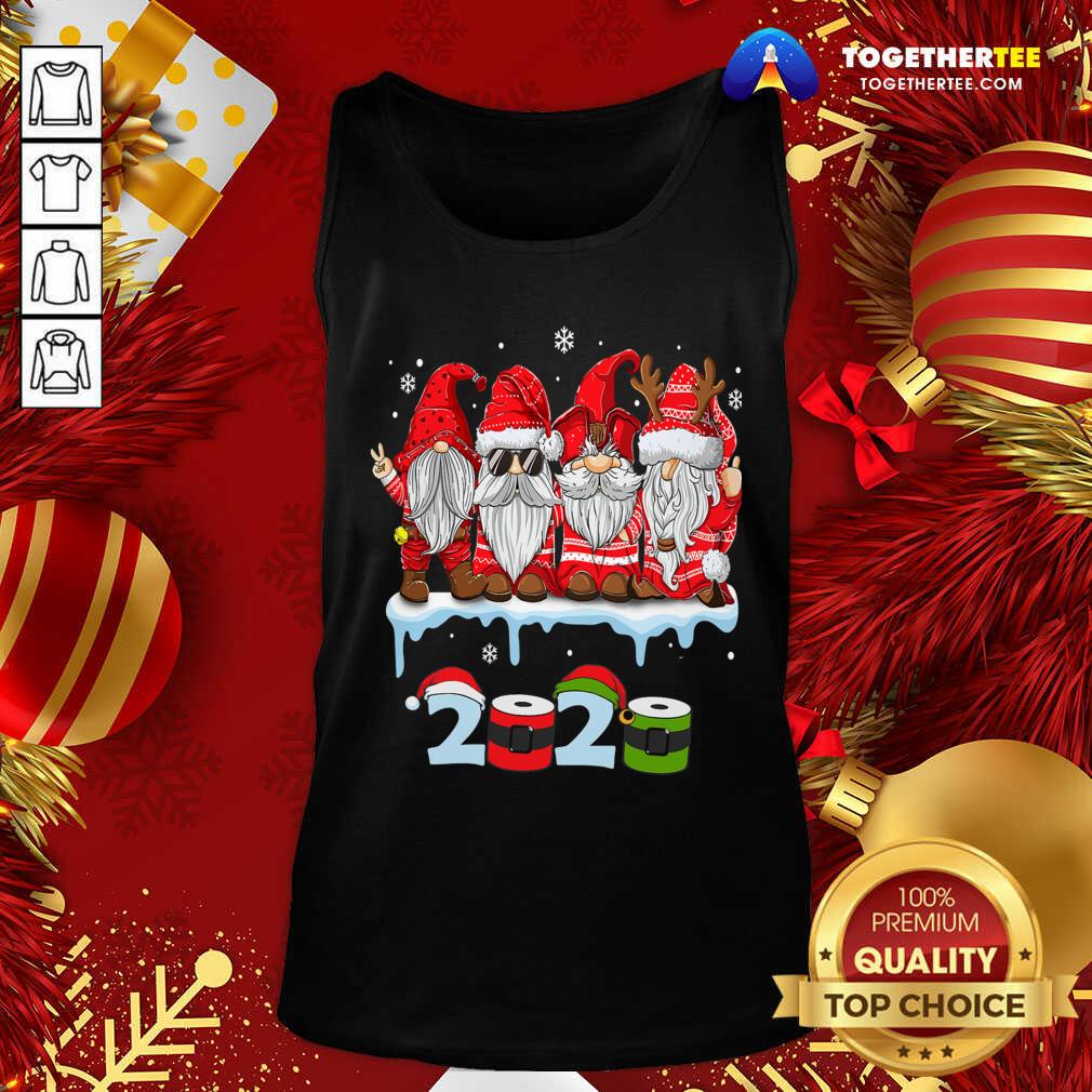 Good Merry Christmas Gnomes Wear Mask 2020 Quarantine Xmas Shirt - Image 3