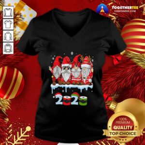 Alternative view of Good Merry Christmas Gnomes Wear Mask 2020 Quarantine Xmas Shirt